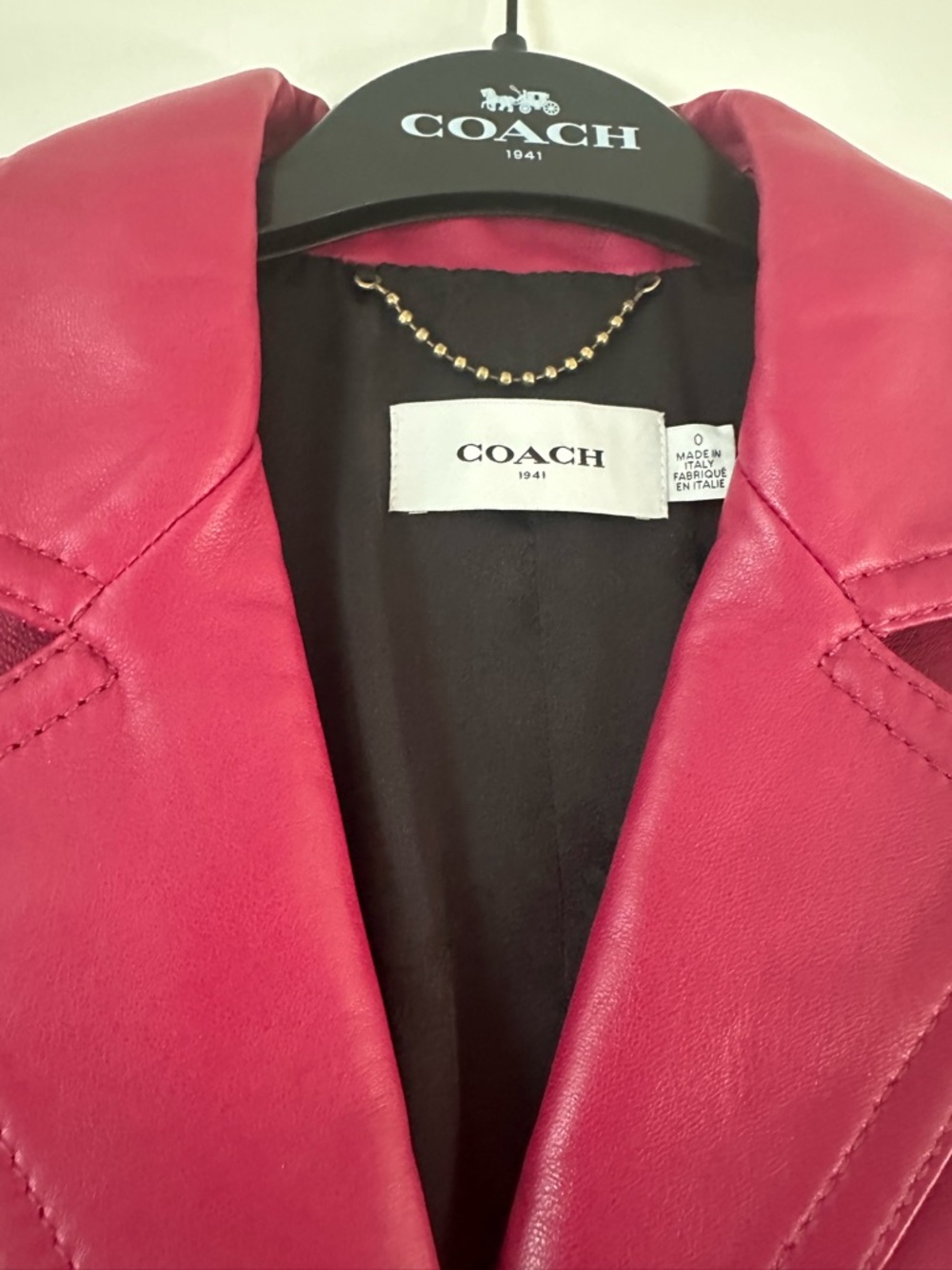 Coach Lamb Leather Belted Trench Coat size 0 - Picture 3 of 5